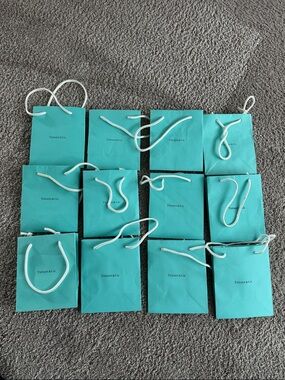 Authentic Tiffany & Co. Tiffany Blue Gift Bags with White Handles (set of 12)